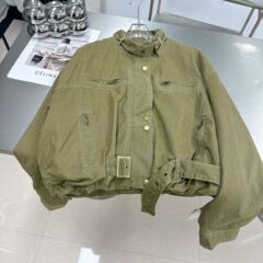 美式牛仔外套女款宽松阔型慵懒风夹克百搭复古军绿色外套女休闲感