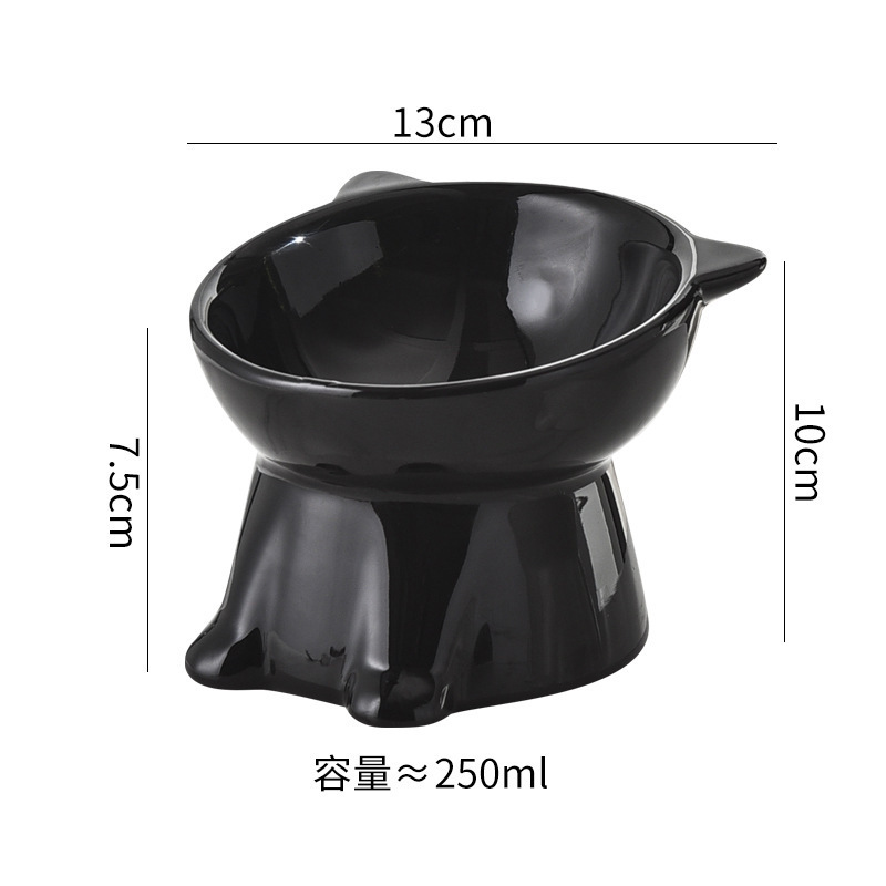 Tazón para gatos Tazón para mascotas de gran capacidad Tazón para gatos Tazón de arroz para gatos Tazón de comida para gatos Cuidado del cuello Tazón para mascotas de boca inclinada para gatos