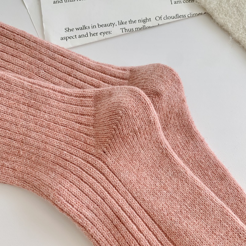80g Weight Comfort Feel Of Sensation Socks Classification Stretchy Elasticity A Pair Quantity Daily, Street Occasion Comfort Function Color Block Pattern Winter, Autumn Season Women's Gender Japanese Style Style Women's Japanese Style Color Block Wool Crew Socks A Pair 10