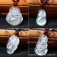新品天然玉髓观音弥勒佛吊坠商场直播男女情侣引流首饰礼品配绳子