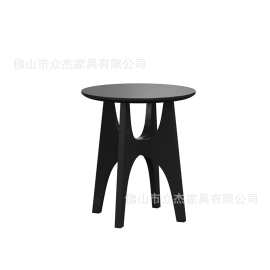 中古风实木边几沙发小茶几床头角几复古客厅圆形小户型家用边桌柜