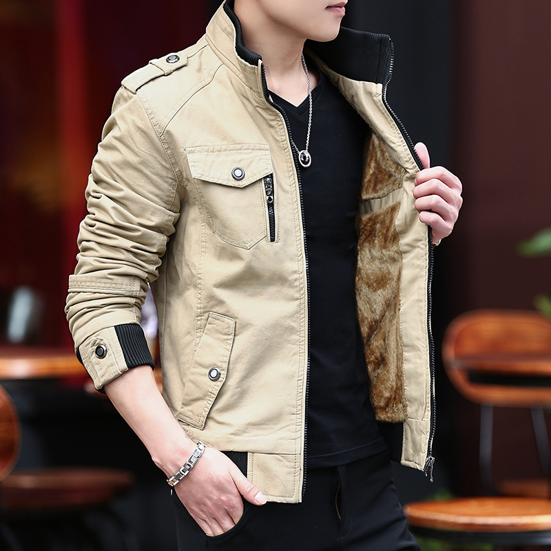 Men's Casual Jacket Zipper Detail