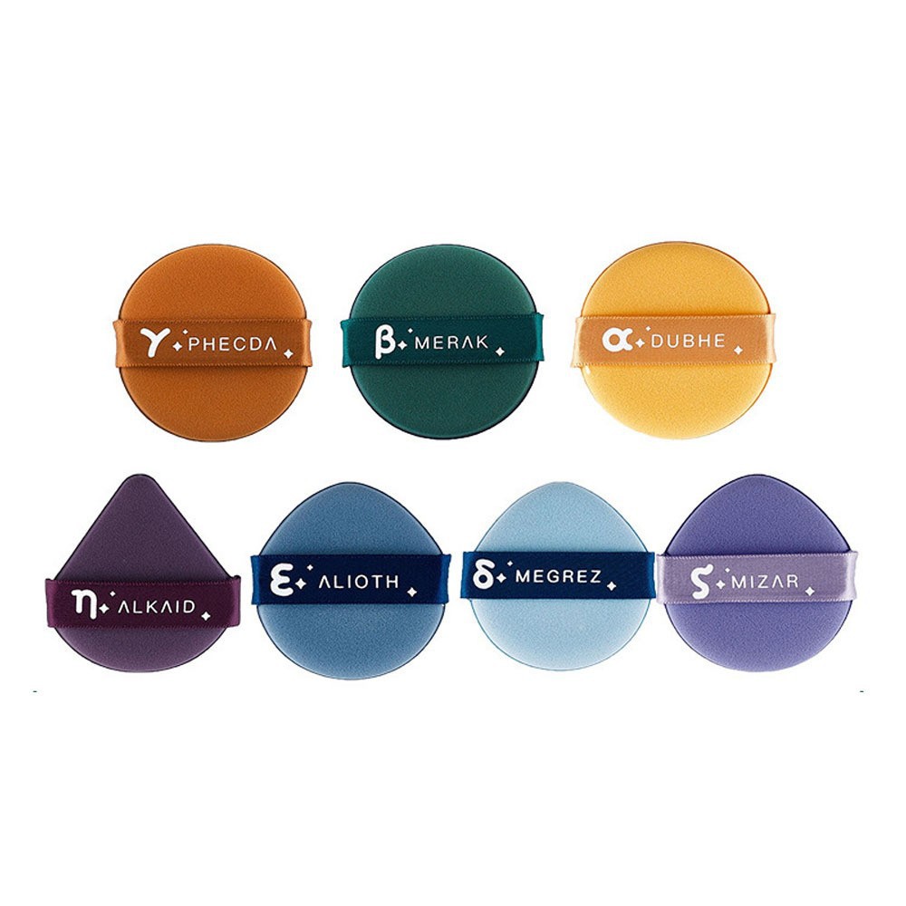 Beidou siete estrellas polvo cojín de aire no se pega polvo no come polvo gota de agua triángulo redondo polvo herramientas de maquillaje al por mayor