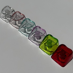 Pc Material Fully Transparent Cross Chrysanthemum Heart 1U Mechanical Keyboard Multi-Color Transparent Light-Transmitting DIY Personalized Keycap Wholesale