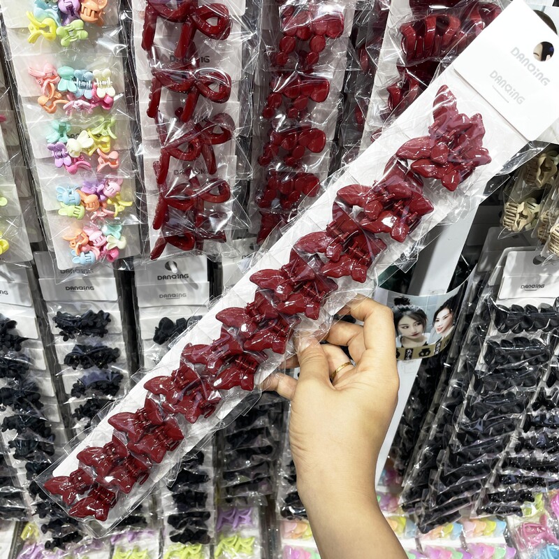 赤いリボンスタイルベビークリップヘッドミニ小さなクリップ前髪女性の夏のヘアピンヘアアクセサリー卸売義烏|undefined