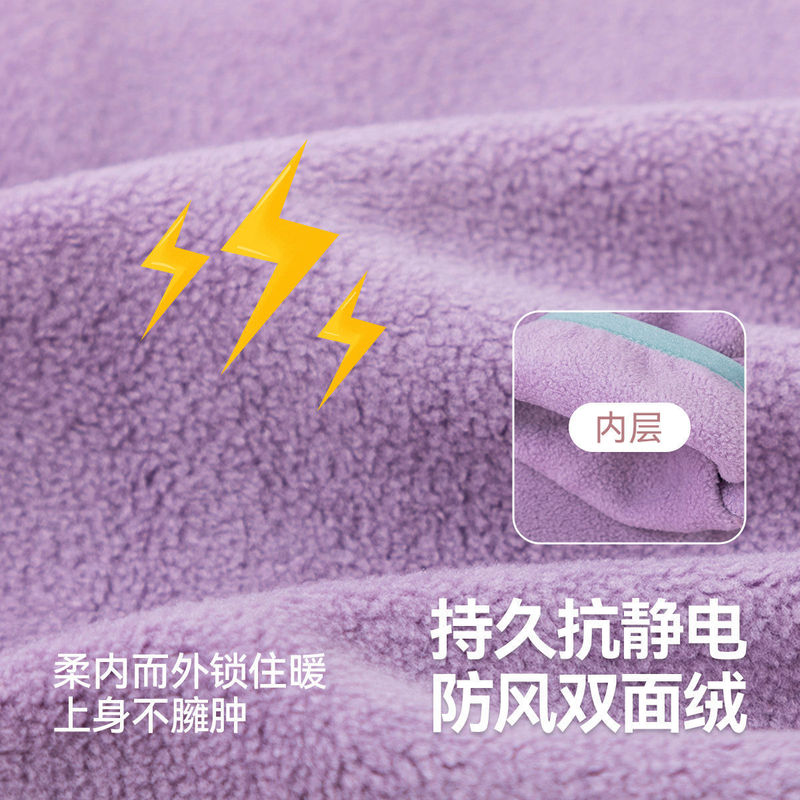 【控52.9元】【抗静电】嘟嘟家女宝外套秋季女童摇粒绒连帽外衫秋|undefined