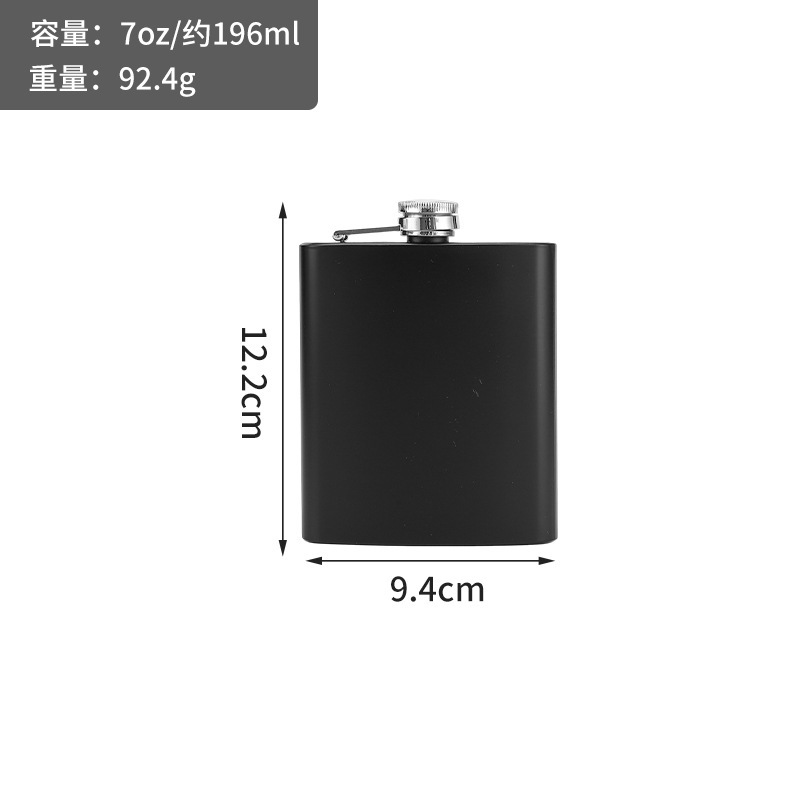 Venta directa de fábrica de cantimplora de vino plana de acero inoxidable de 1-18 oz, botella de vino de acero inoxidable con estuche de cuero, juego de vino portátil para exteriores.