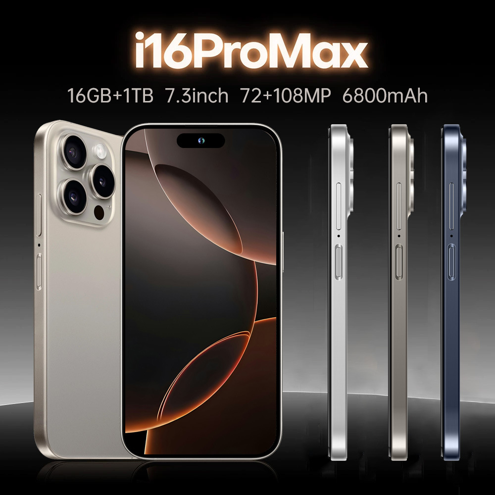 Hot explosions i16 Pro Max cross-border mobile phone 16 1TB smart island Android 12 foreign trade smart phone