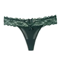 Sexy silk lace thong underwear, European style, in Black, White, Red, Green, Fuchsia