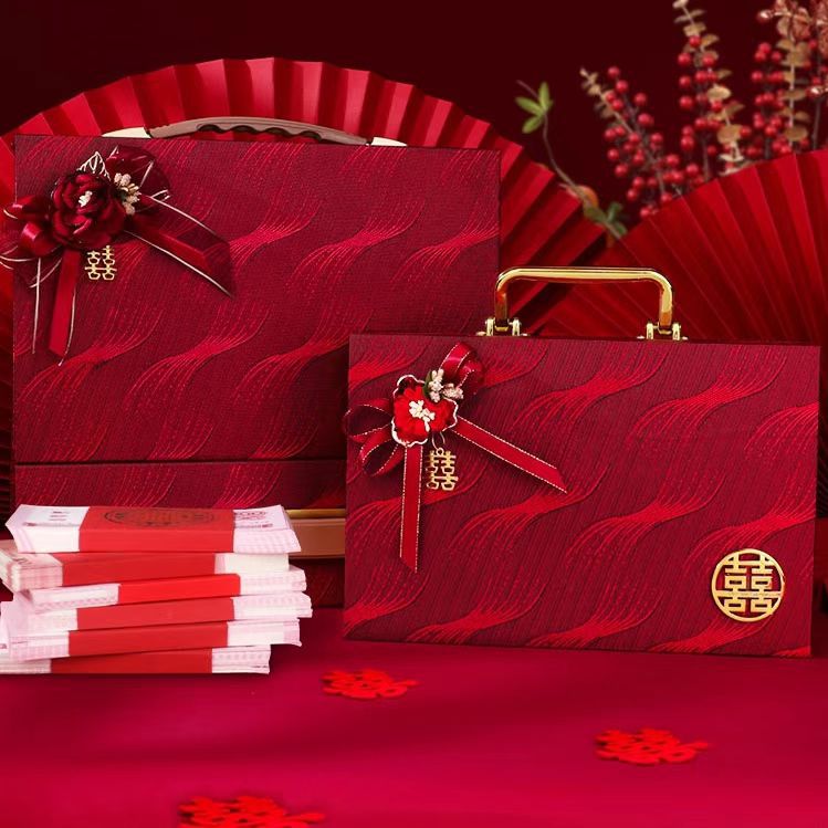 Wholesale gift boxes, betrothal gift money, high-end engagement gifts, gift boxes for engagement, proposal gifts, wedding dowry boxes, 100,000 yuan box
