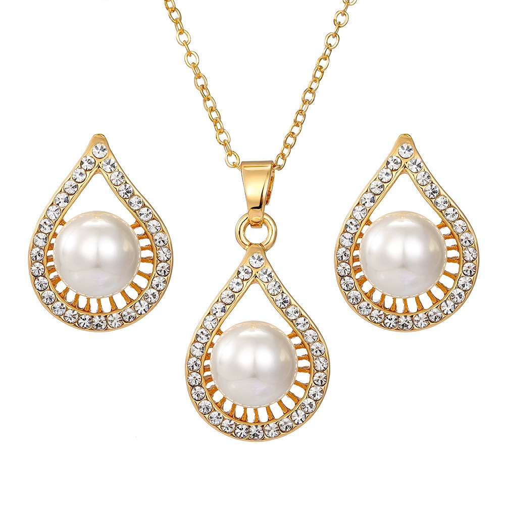 Серьги из жемчуга, ожерелье, комплект, украшения, подвеска, аксессуар для невесты, простой и элегантный дизайн, опт