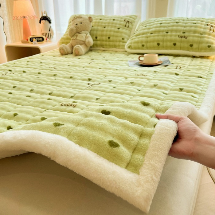 Mother and Baby Grade New Milk Velvet Mattress Soft Mattress Thickened Household Mattress Quilt Mattress Student Dormitory Bed Velvet Mattress