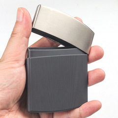 Men's Stainless Steel Cigarette Case 10 Pieces Set Portable Metal Lined Card Slot Anti-Slip Pocket Couple Cigarette Case Bodyconvenient