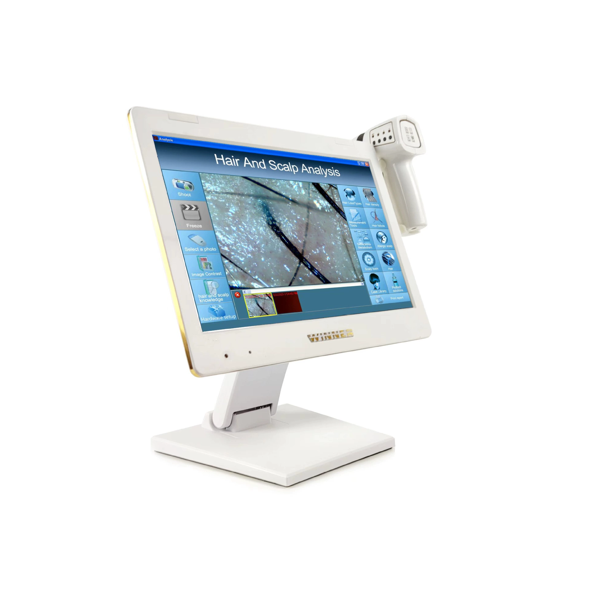 Интеллектуальный анализатор волос тестер волос на английском языке