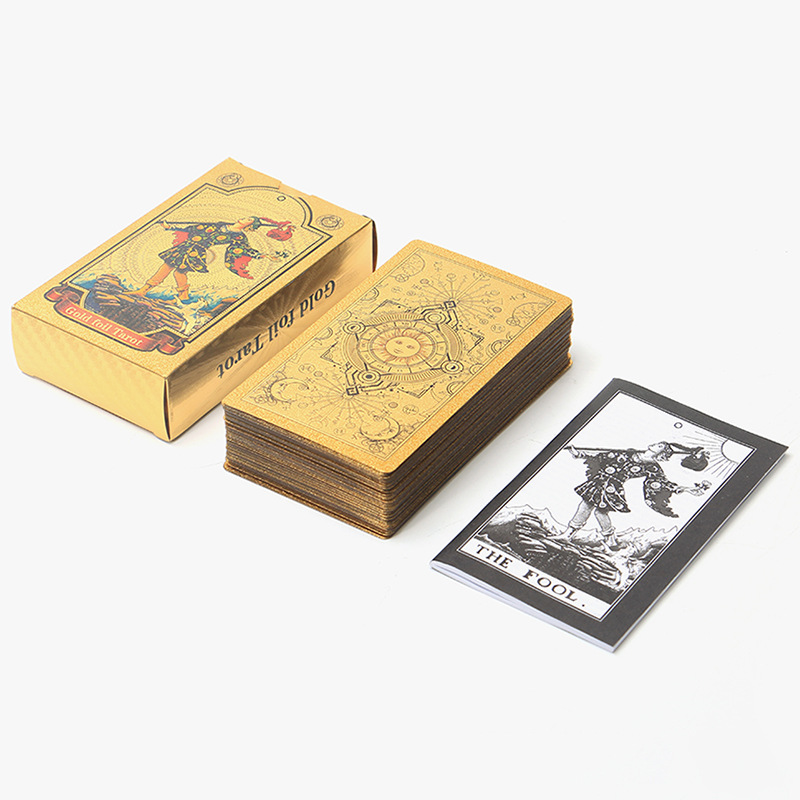 Gold Foil Waite Tarot Oracle Cards Premium Divination Deck_voghion.com
