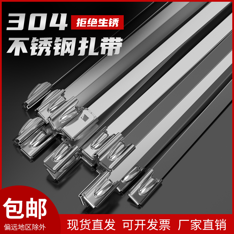 捆绑拉紧器304不锈钢抱户外MM卡箍金属扎带批发自锁耐高温其他