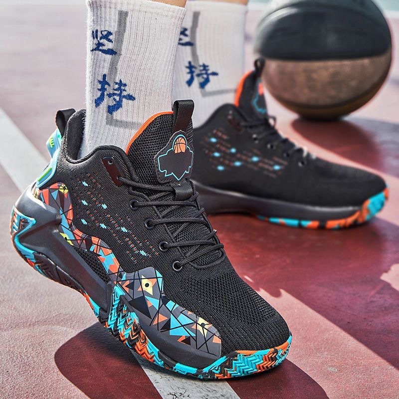 Comercio exterior zapatos de hombre nuevos zapatos de baloncesto de tamaño grande deportes al aire libre juveniles zapatos de carrera transpirables tendencia zapatillas deportivas negras