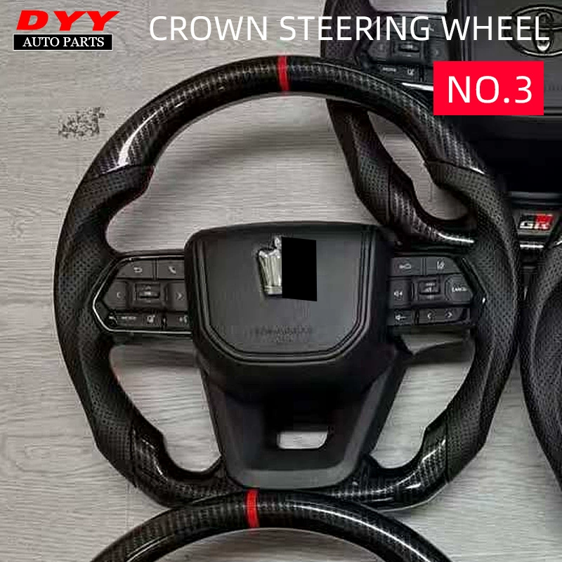 Подходит для рулевого колеса Crown Toyota (старые и новые серии), рулевое колесо из карбона, рулевое колесо из персикового дерева для CROWN