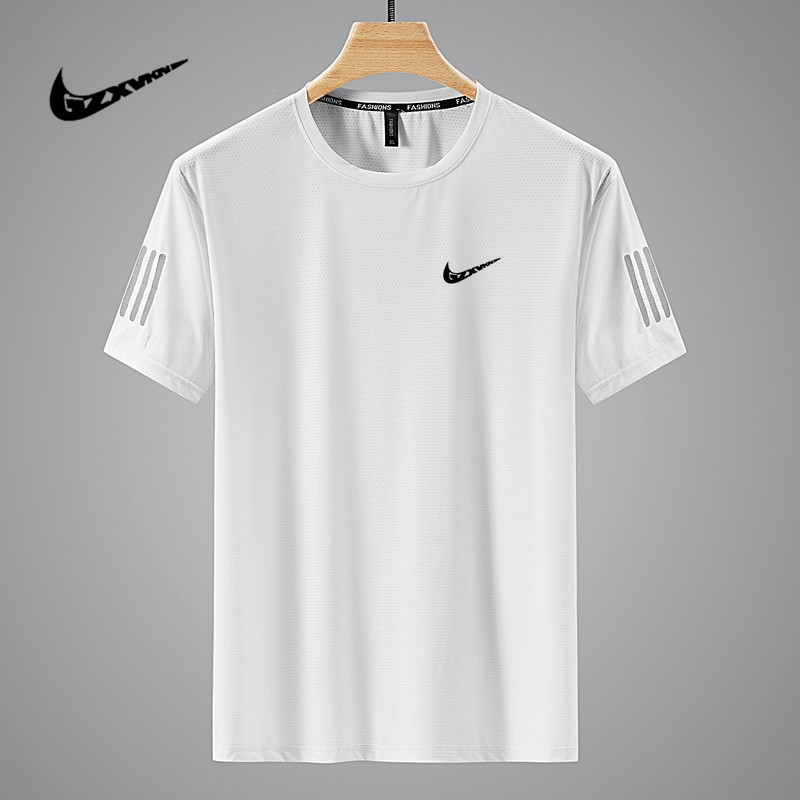 Cross-Border Ice Silk Short-Sleeved T-Shirt, Sports Casual Thin T-Shirt, Men's Loose, Breathable, Cool-Feeling, Quick-Drying Shirt Cross-Border Ice Silk Short-Sleeved T-Shirt, Sports Casual Thin T-Shirt, Men's Loose, Breathable, Cool-Feeling, Quick-Drying Shirt