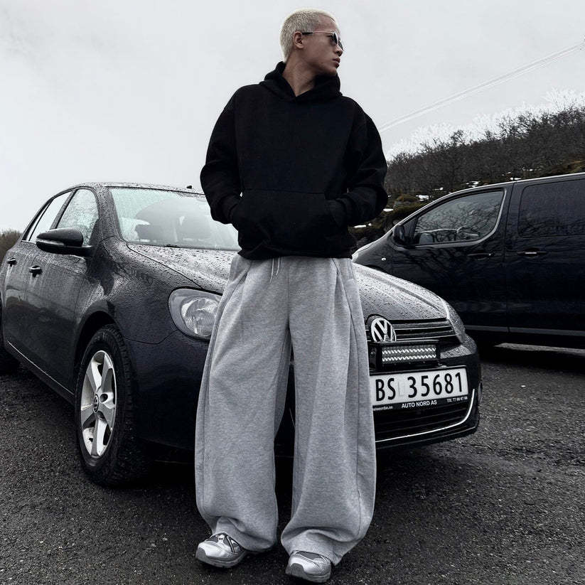 Men's And Women's Relaxed Casual Straight Leg Sports Pants American Style Autumn Sweatpants Loose Fit_viptrois.com
