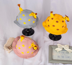 Spring and Summer 6-24 Months Boys and Girls Fisherman Hat Cartoon Cute Baby Sun Hat Children Deer Bucket Hat