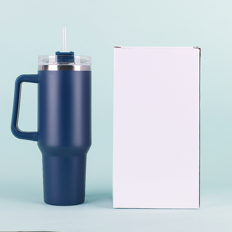 Transfronterizo en stock 40oz de gran capacidad de la manija de la taza de cerveza taza de helado taza de vacío de acero inoxidable coche 1200ml