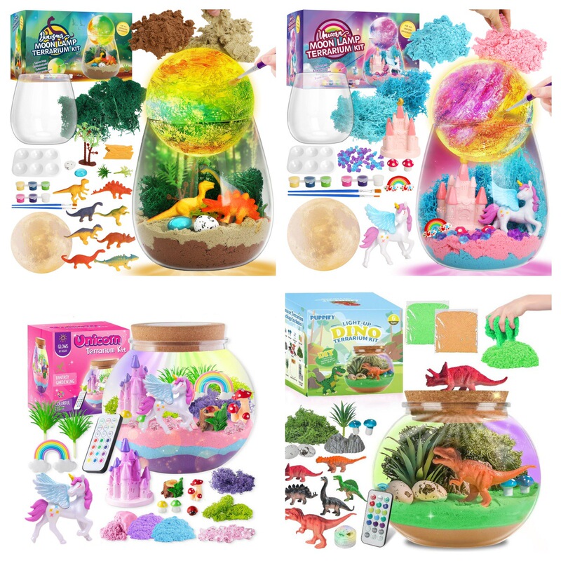 Amazon DIY Luminous Container Unicorn Dinosaur Night Light Landscaping Children's Toy Led Light Amazon DIY Luminous Container Unicorn Dinosaur Night Light Landscaping Children's Toy Led Light