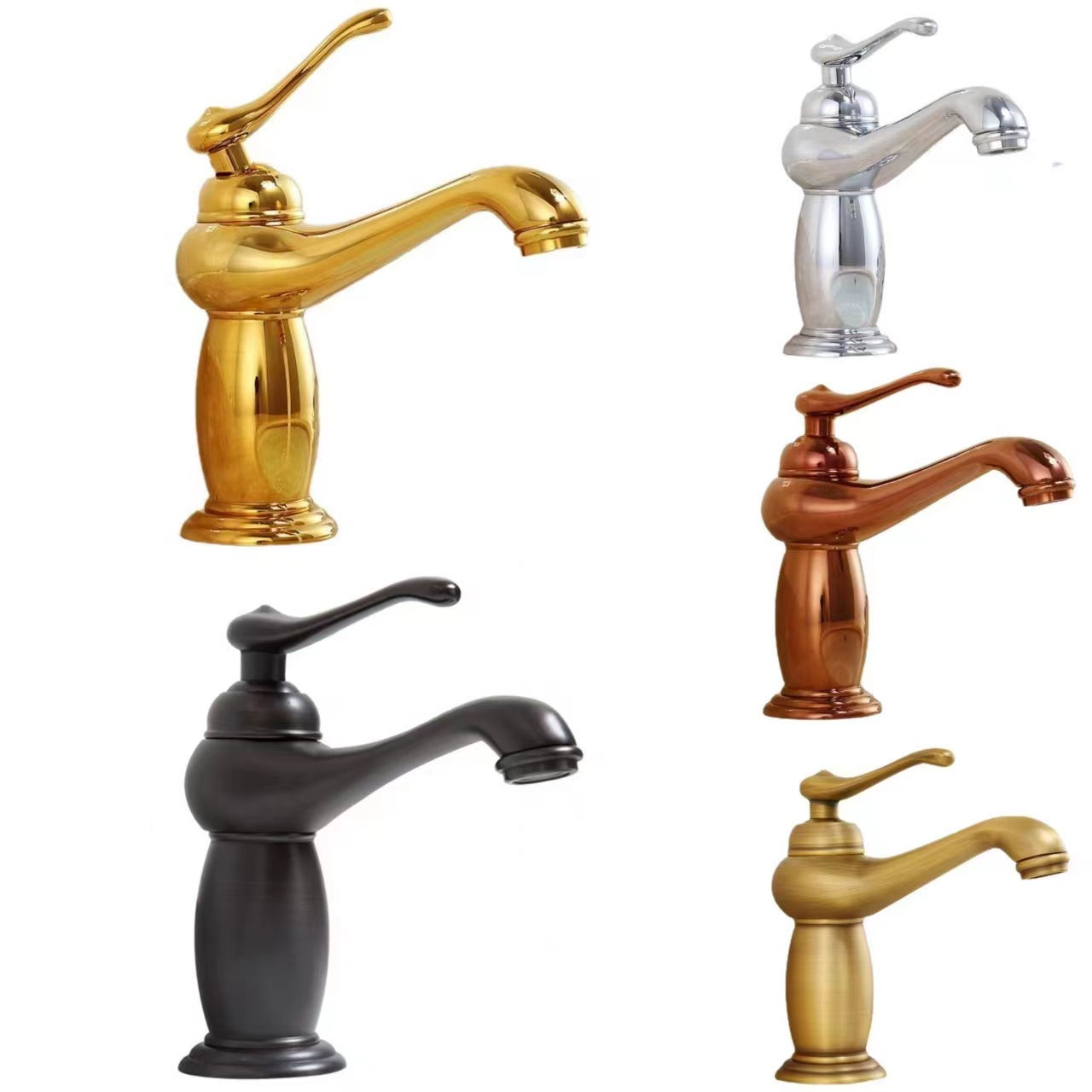 Grifo de cobre caliente y fría Cuenca del grifo de la vendimia lavabo de lavabo grifo europeo hogar