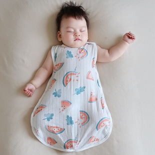 Baby Nightgown, Summer Thin Pajamas, Baby Nightgown, Men's and Women's Home Clothes, Air-Conditioned Clothes, Kidsren's Anti-Kick Vest Sleeping Bag