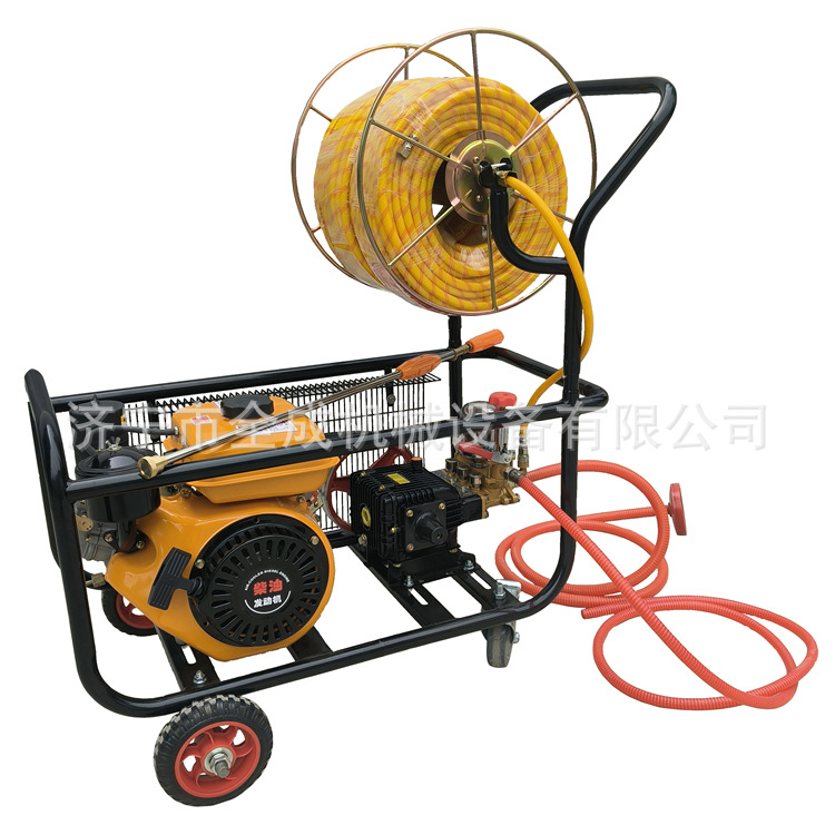 Pulverizador Todo en Uno Tipo Carretilla para Protección de Cultivos de Arroz y Trigo, Pulverizador a Gasolina y Diésel.