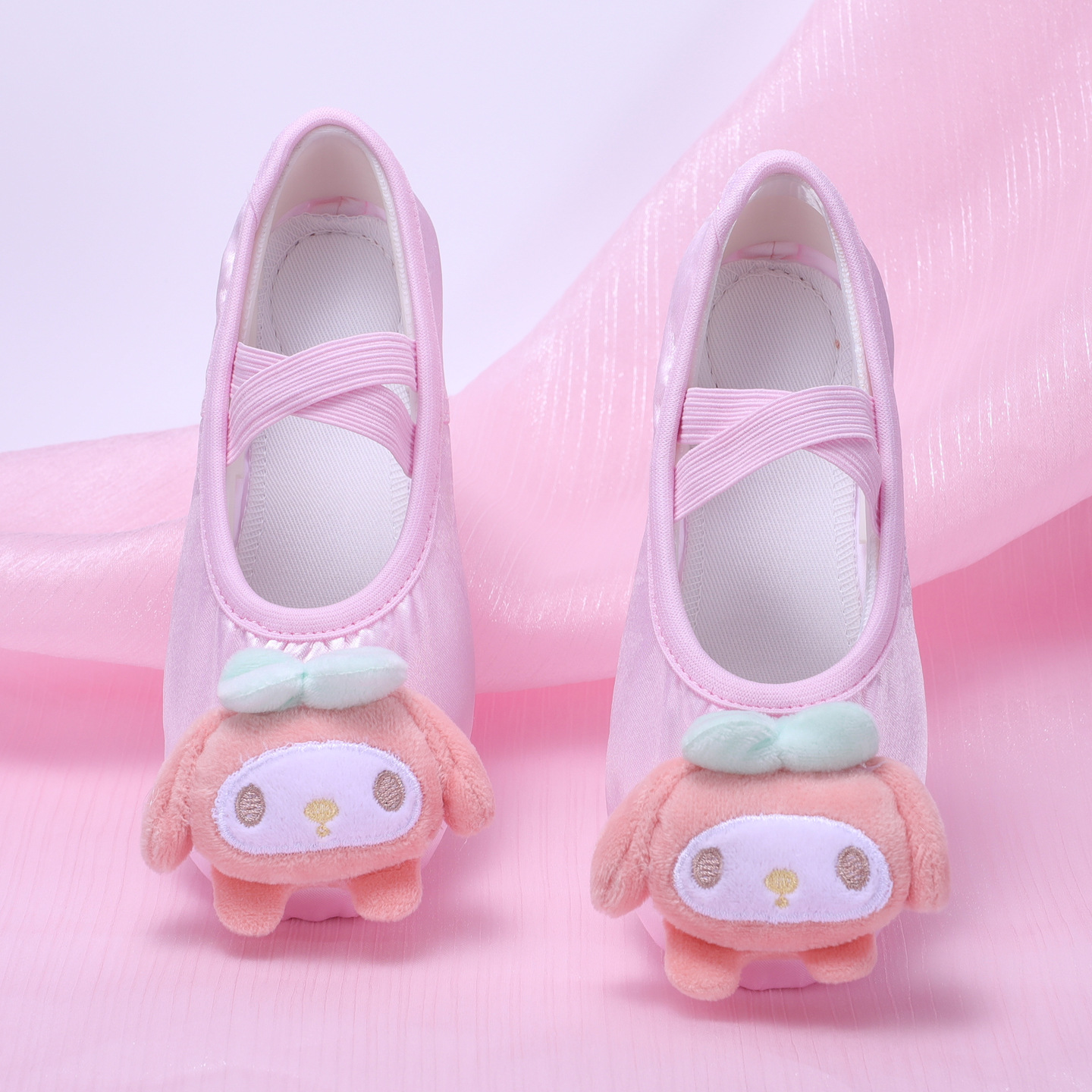 New Kidsren's Dance Shoes Cute Little Girl Practicing Ballet Body Stage Performance Cat Claw Shoes Kindergarten 8099