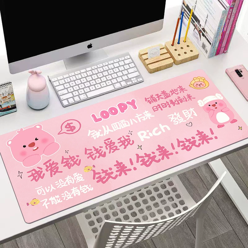 Ins стильный интересный текстовый коврик для мыши Fortune, новый студенческий общежитие, противоскользящий коврик для клавиатуры для киберспорта, настольный коврик для дома
