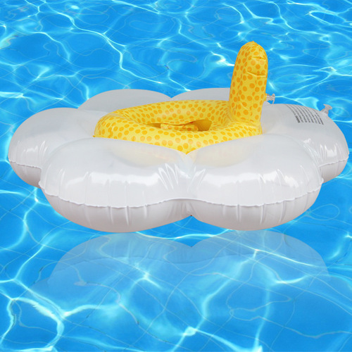 ins hot selling PVC inflatable flower swimming ring water white sun flower seat infant and toddler seat swimming ring
