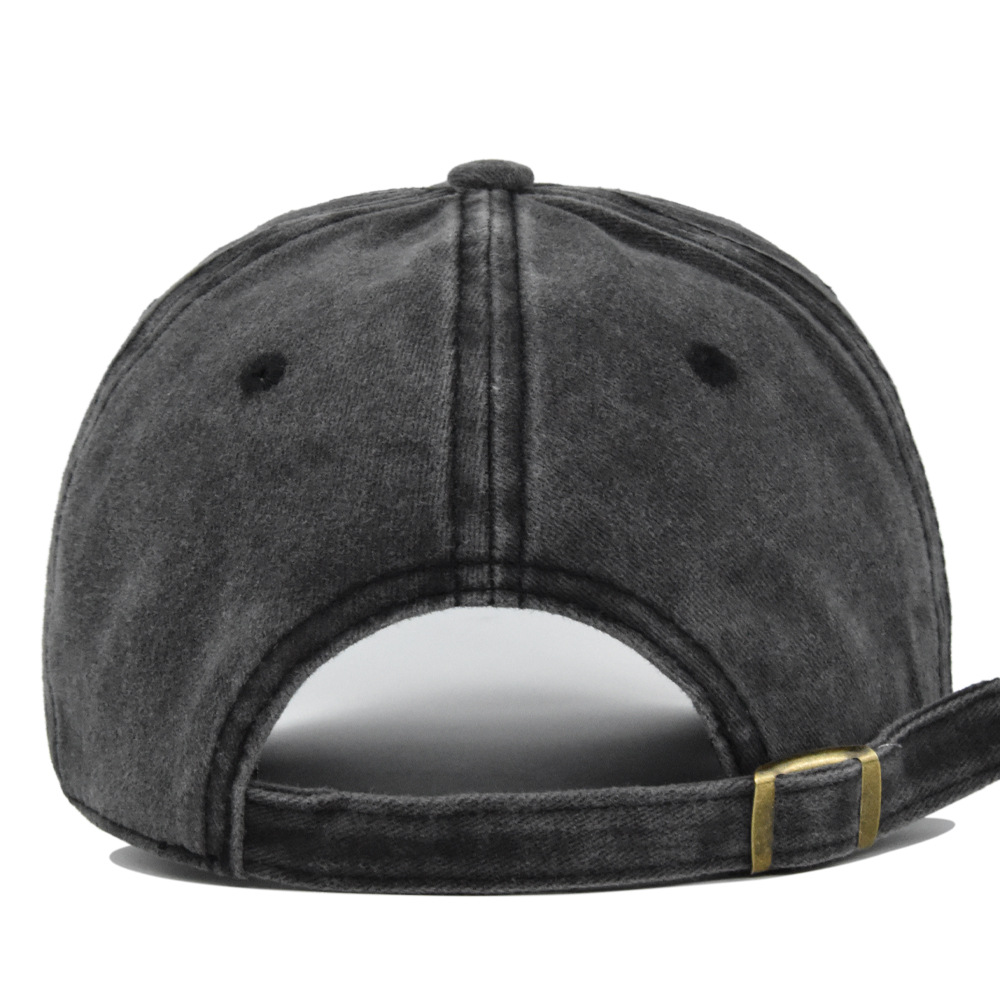 Angeles 3D Baseball Embroidered Duck Tongue Washed Old Sun Visor Hat_voghion.com