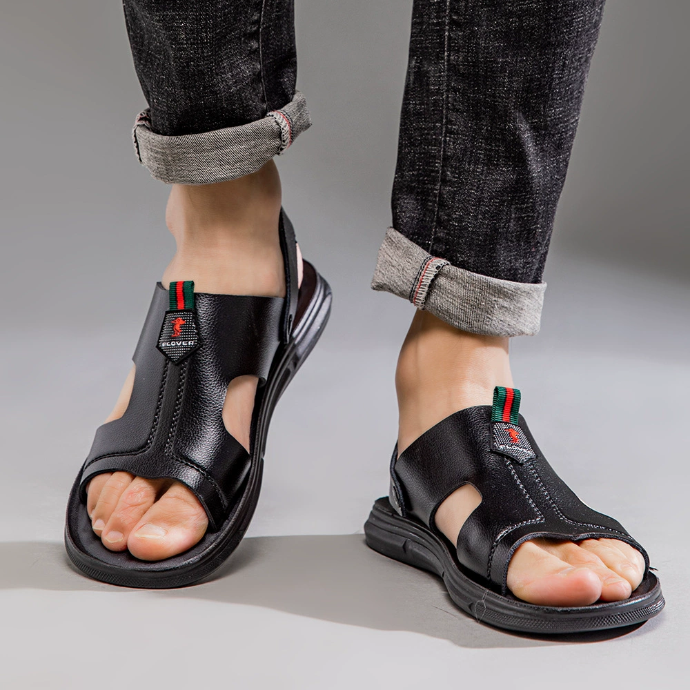 Мужские сандалии лето 2025, новые, нескользящие, антибактериальные, пляжные, для вождения, универсальные