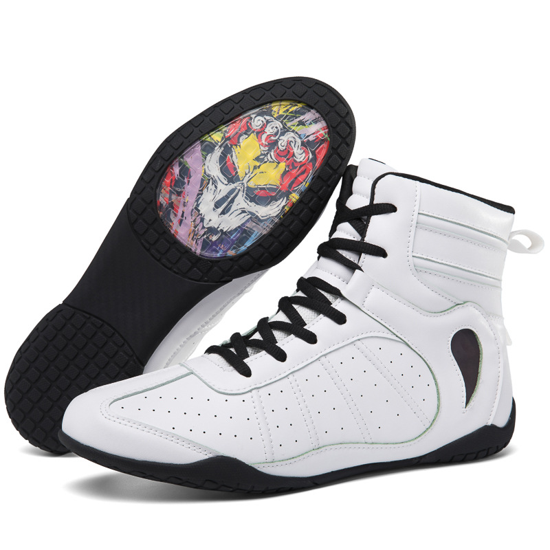 Cross-Border Amazon Large Size Boxing, Wrestling, Fighting, Squat Shoes for Men and Women, Lightweight Non-Slip Sanda Training Shoes, Fighting Shoes