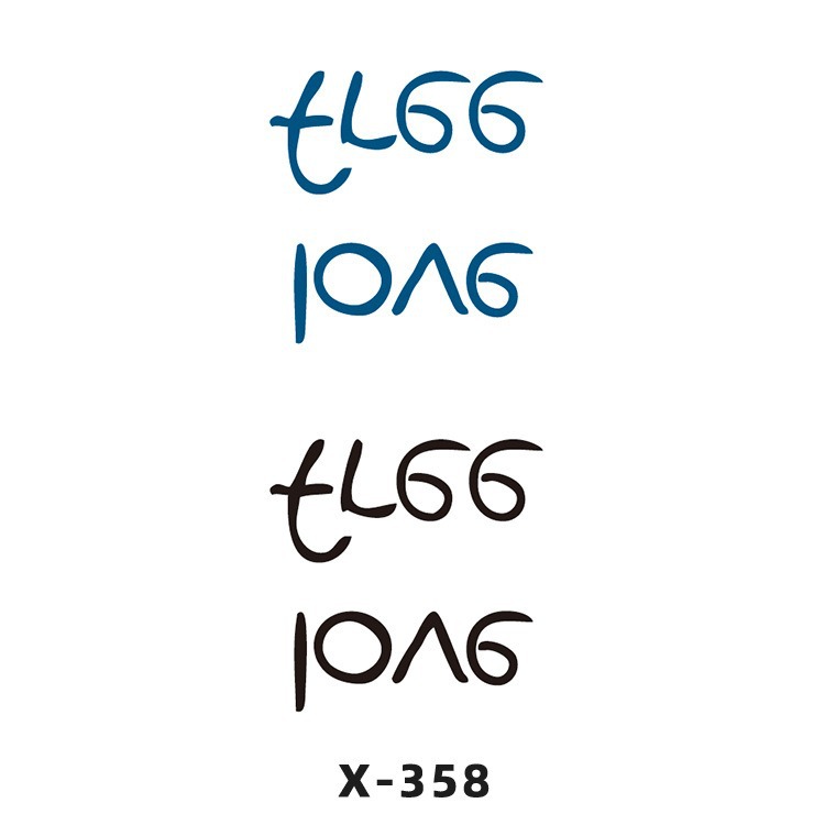 Arco de flor pequeña pegatinas de tatuaje fresco 3D dibujos animados transfronterizo Henna rosa impermeable texto en inglés pegatinas de tatuaje