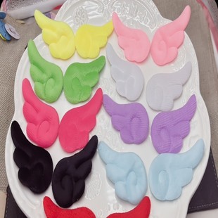 7* 4cm Cute Double-Sided Plush Angel Wings DIY Accessories Hairpin Cake Insert Toy Decoration Material