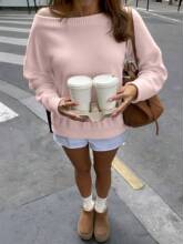 L 64550 Off-shoulder Knit Sweater һ�ּ�ᘿ���