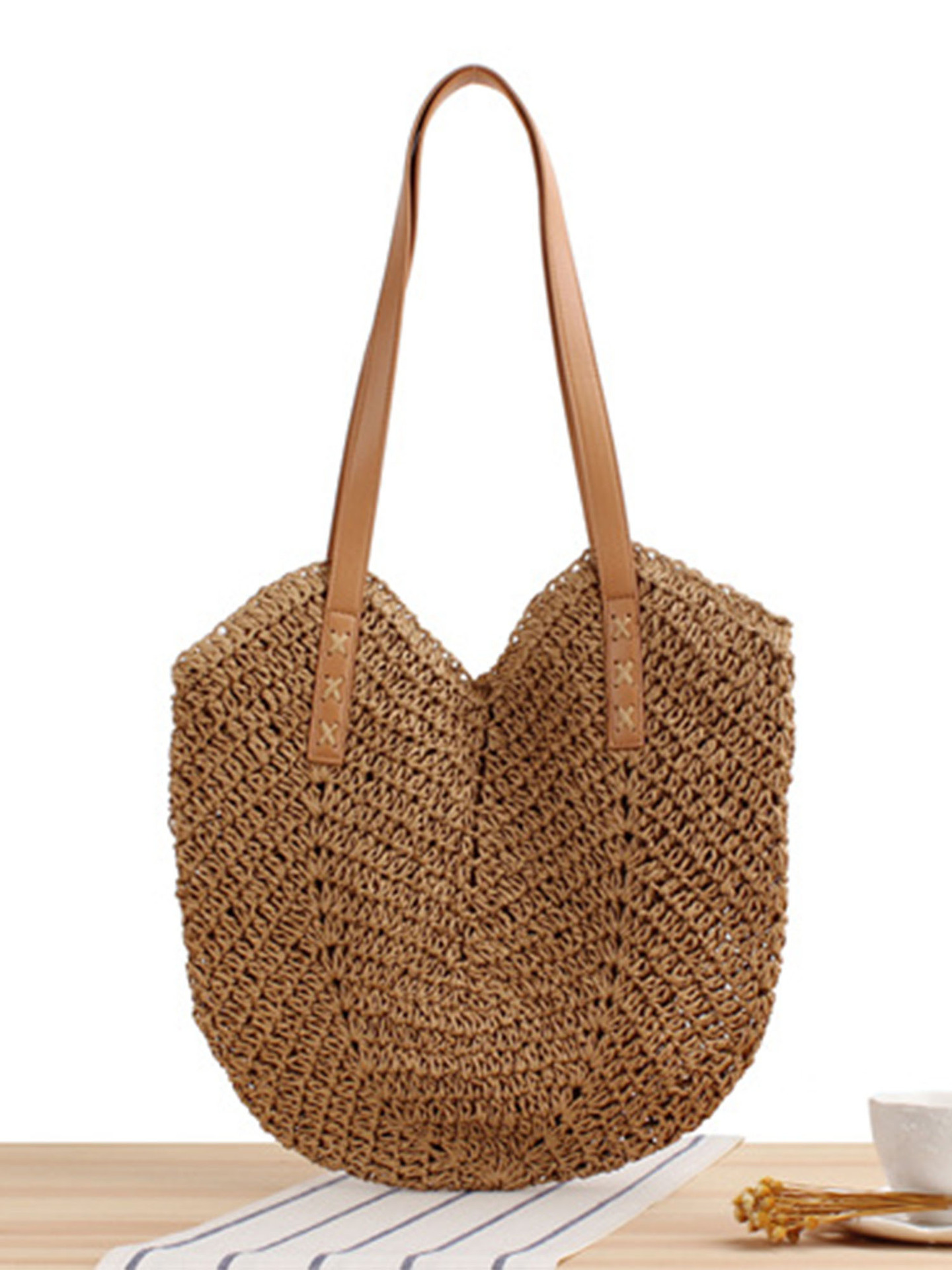 Brand beach one-shoulder bag