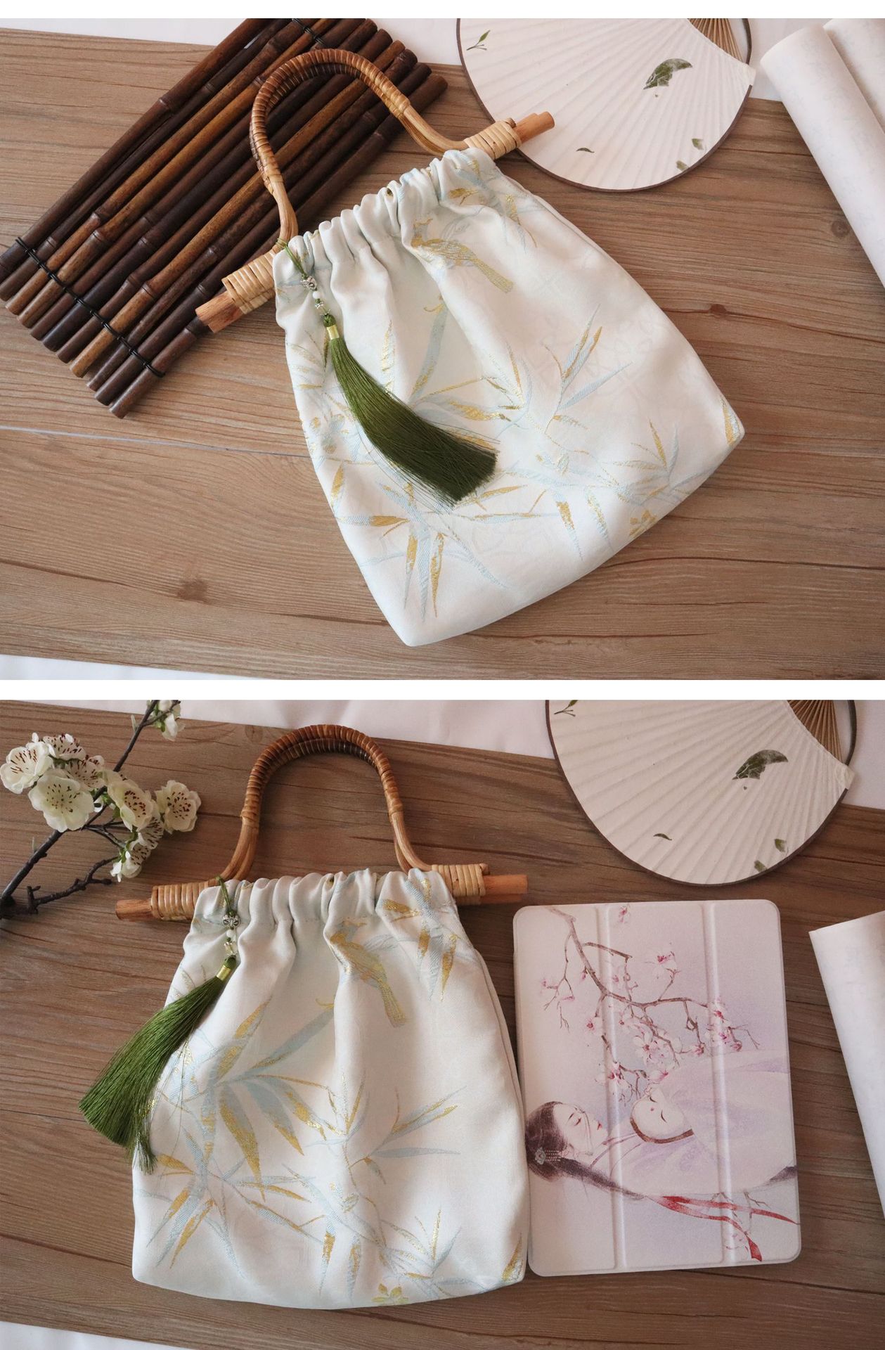 Borsa a spalla hanfu da donna con manico in bambù stile qipao_voghion.com