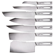 套装刀具304全钢柄家用菜刀切菜肉厨师刀果刀德国工艺跨境亚马逊