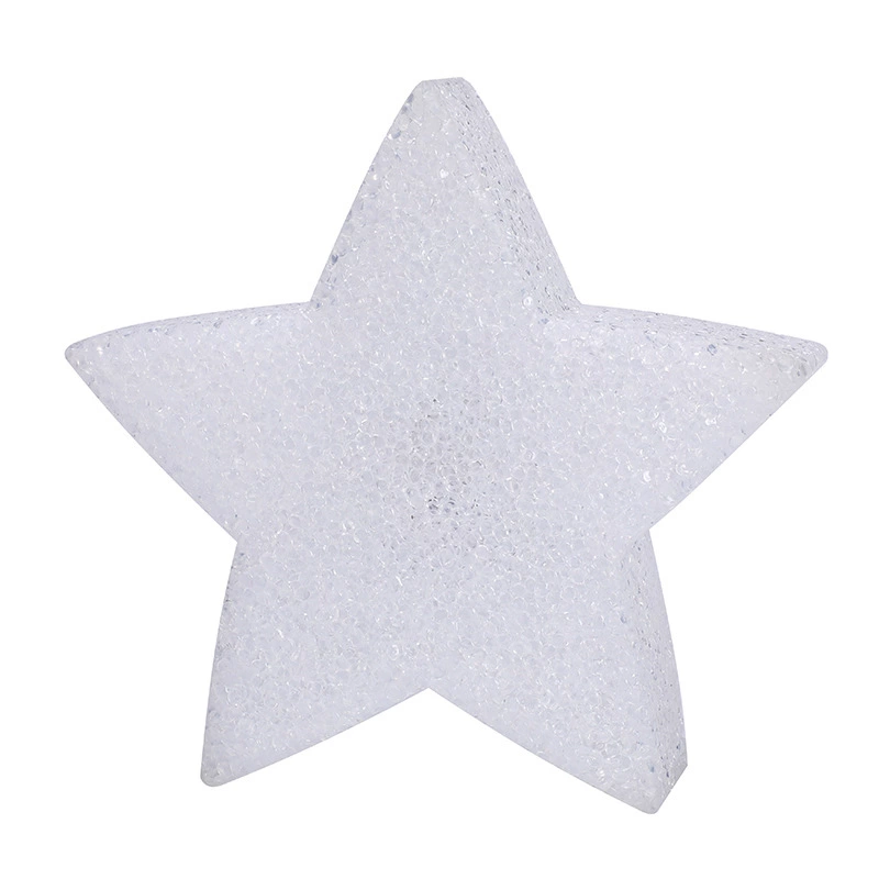 Handheld star light prop, LED multicolor, sizes 8/10/15/20 cm, wrist strap or handheld