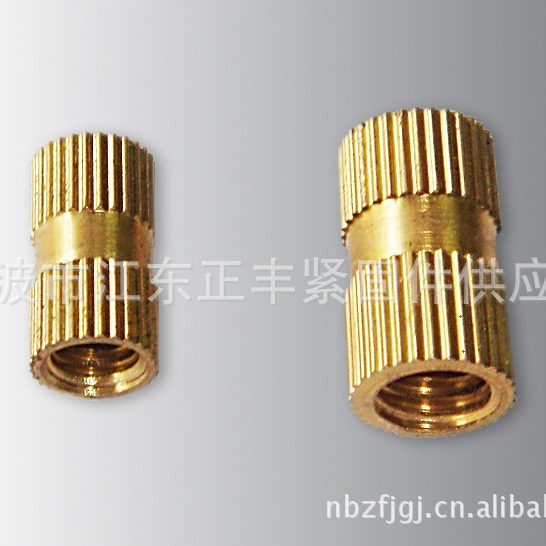 铜嵌装圆螺母 直纹铜嵌件M3-M10 厂价供应圆螺母及非标