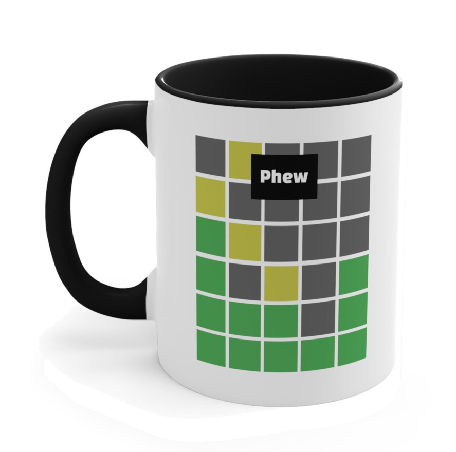 Transfronterizo nuevo de cerámica WORDLE MUG divertido Wording espacio creativo regalo TAZA