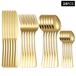 Cutlery set 1010���P䓽�ɫ�;߽M��ʽ��������24�����b spoon