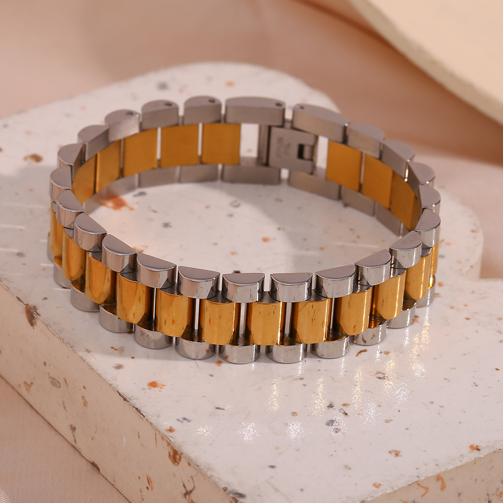 Fashion Geometric Stainless Steel Plating Bracelets 1 Piece