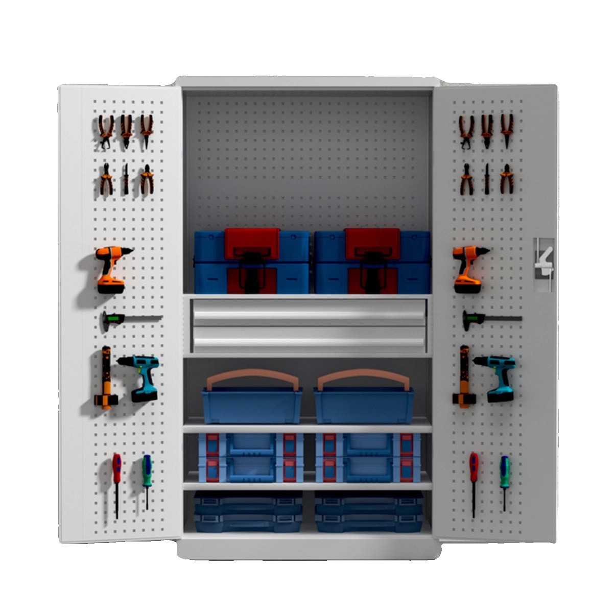 Gabinete de herramientas pesadas Gabinete de almacenamiento de herramientas de taller de fábrica Gabinete de almacenamiento de accesorios de hardware industrial Gabinete de almacenamiento de herramientas móviles de reparación de automóviles