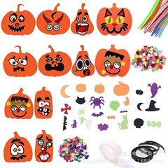 Halloween子供diyハロウィーン泡ステッカー自己接着カボチャ形状ステッカーパーティー工芸品
