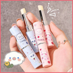 韓泊莉萌熊潤唇膏補水保濕滋潤修復淡化唇紋水蜜桃草莓味潤唇膏